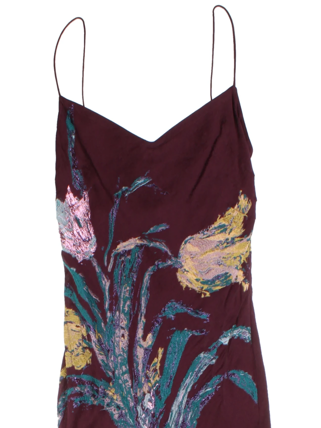 Y2K Floral Maxi Dress (Size XXS)