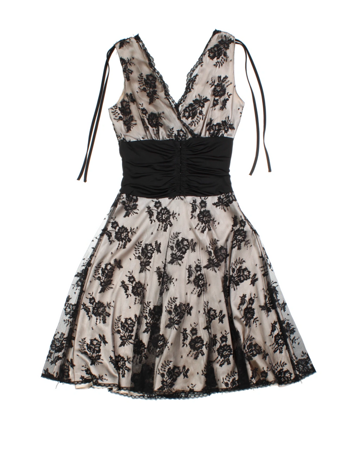 Y2K Floral Mesh Dress (Size XS)