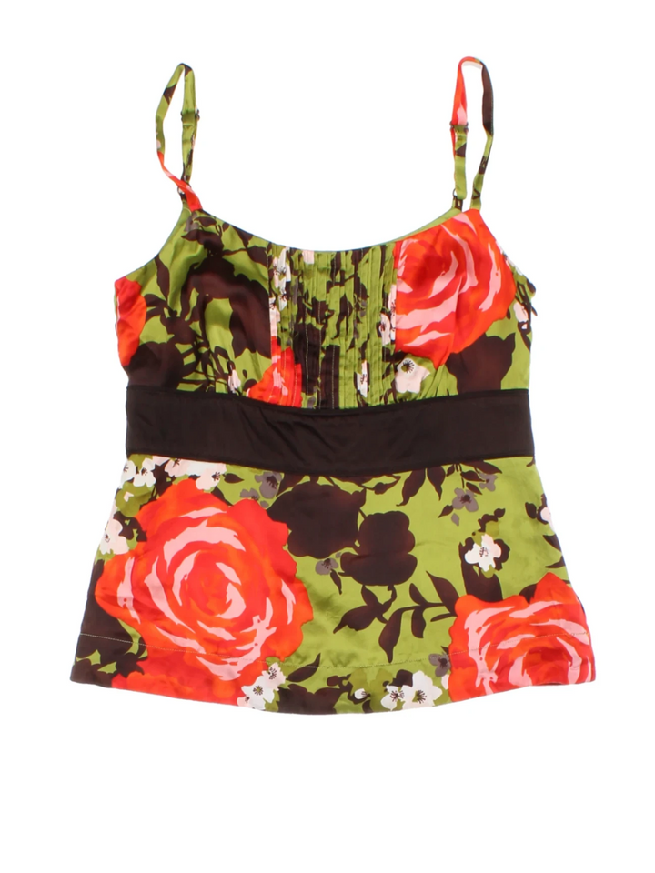 Y2K Floral Vest Top (Size XXS)