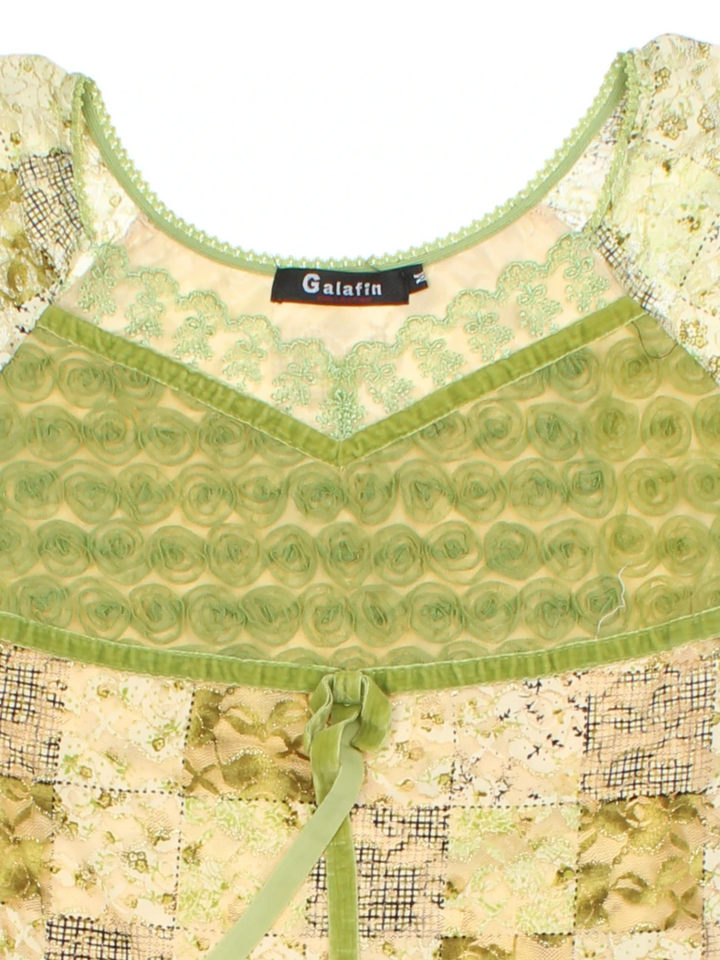 Y2K Patchwork Top (Size XXS)