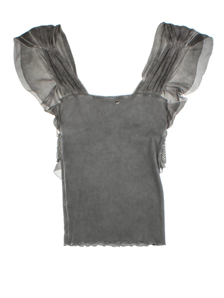 Y2K Annitarita N Embellished Top (Size XS)