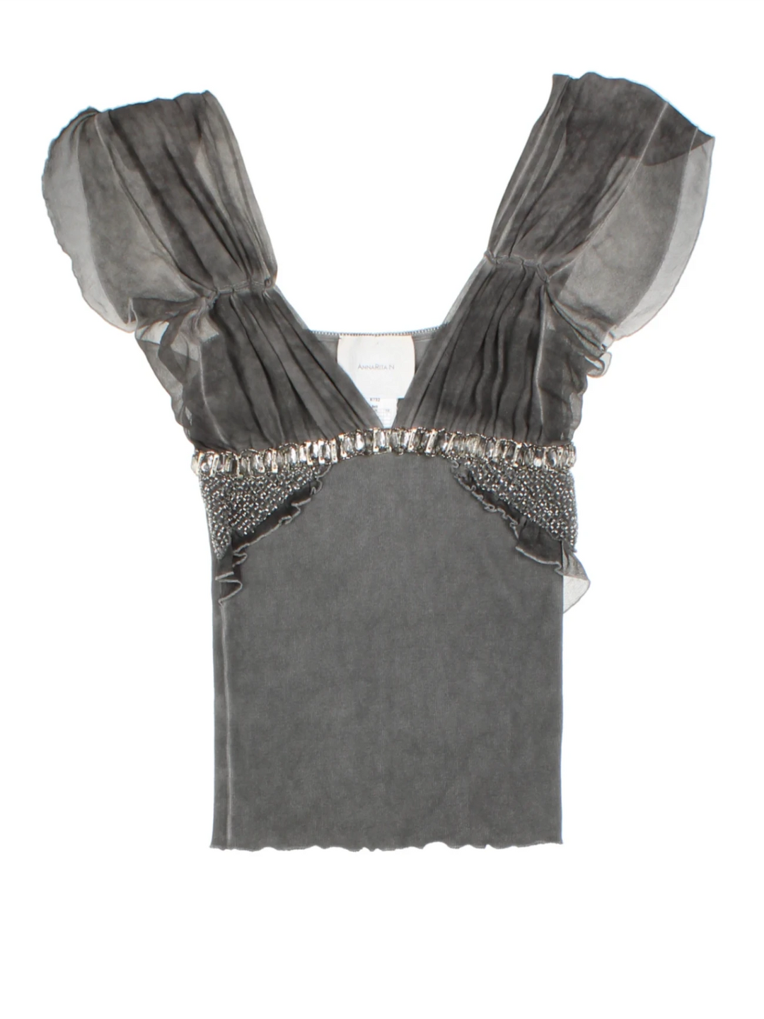 Y2K Annitarita N Embellished Top (Size XS)