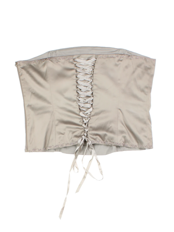 Y2K New Look Embellished Bandeau Top (Size L)
