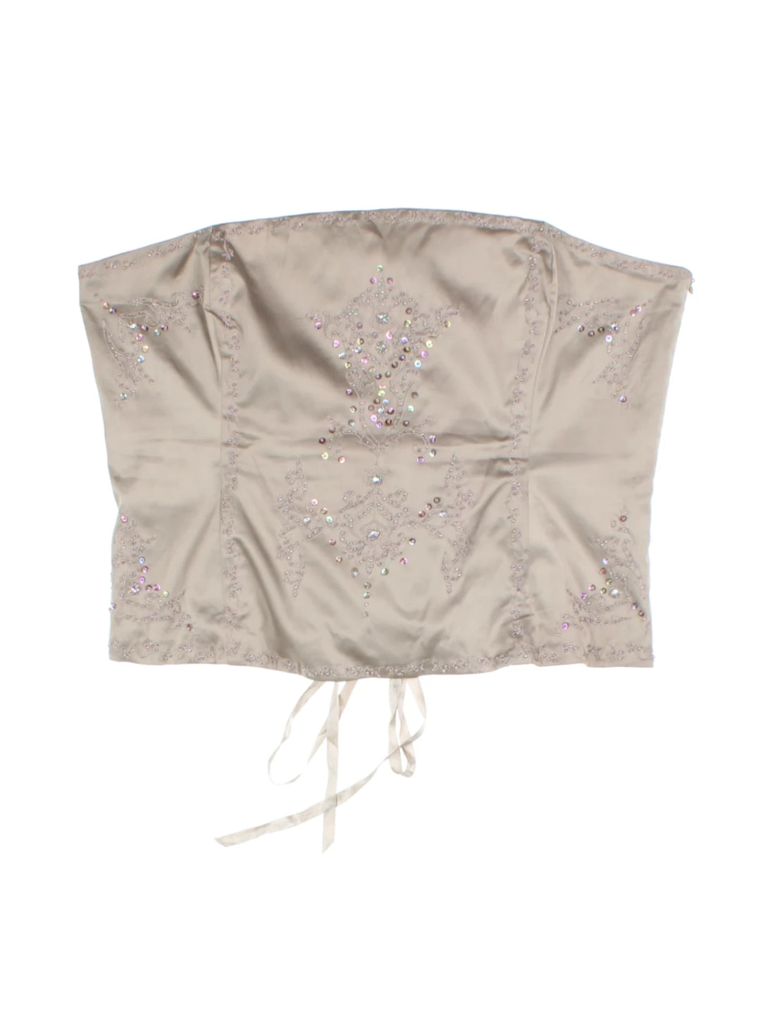 Y2K New Look Embellished Bandeau Top (Size L)