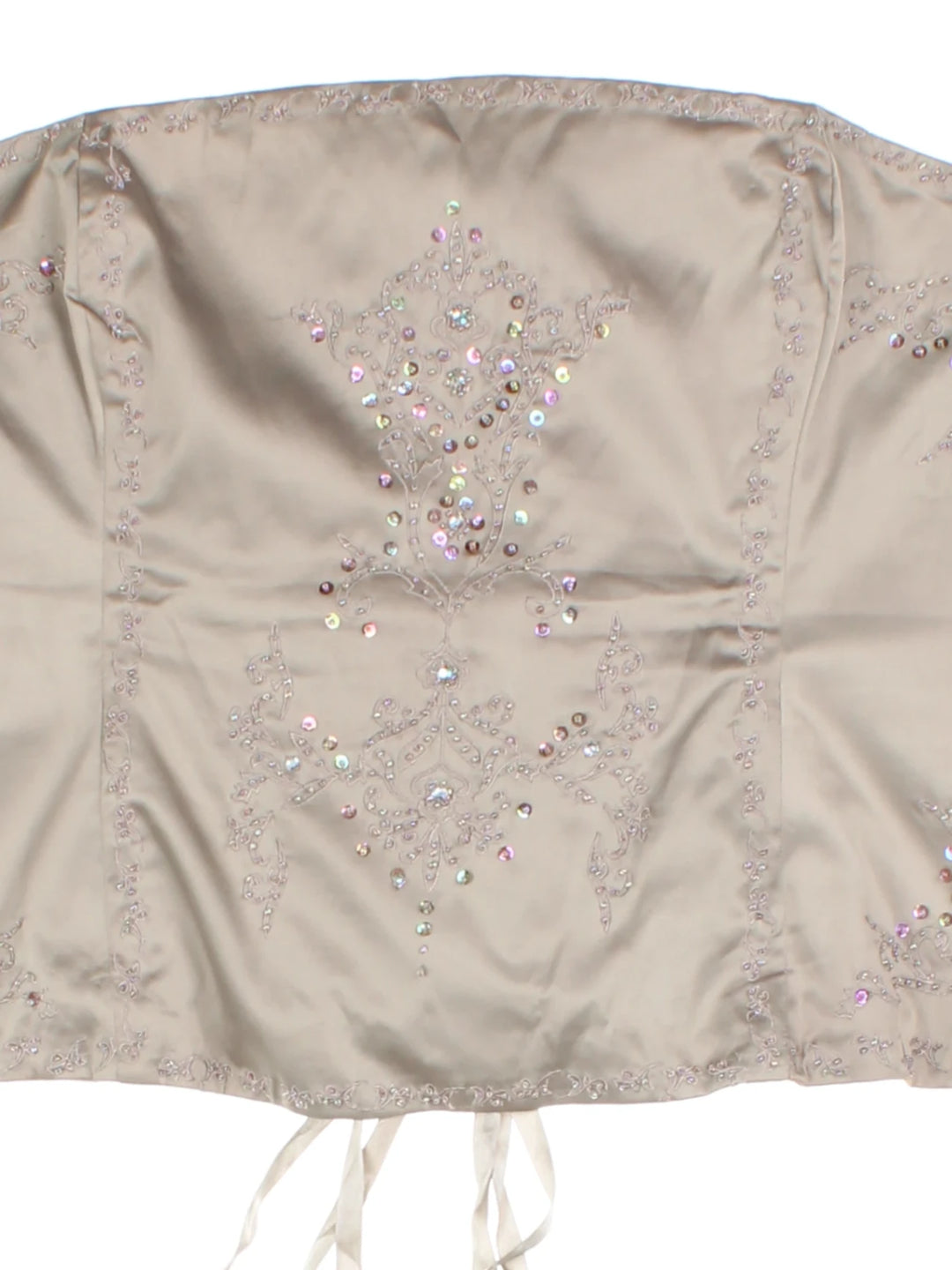 Y2K New Look Embellished Bandeau Top (Size L)