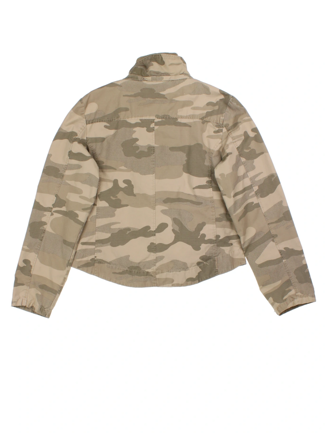 Y2K Camo Bench Bomber Jacket (Size L)