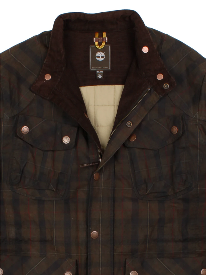 Timberland Checked Waxed Jacket (Size XL)