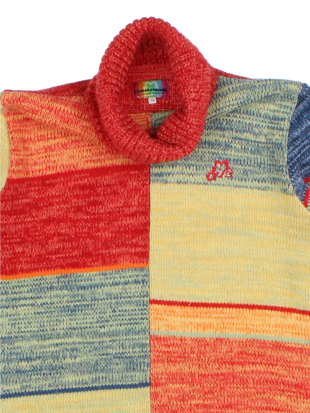 Patchwork Roll Neck Pullover (Size M)