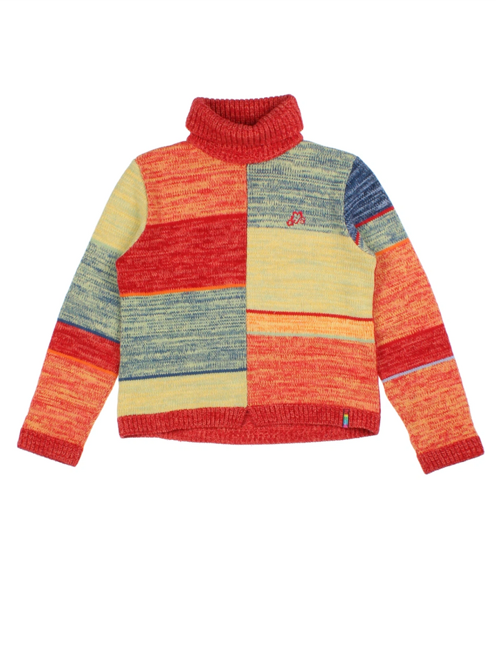 Patchwork Roll Neck Pullover (Size M)