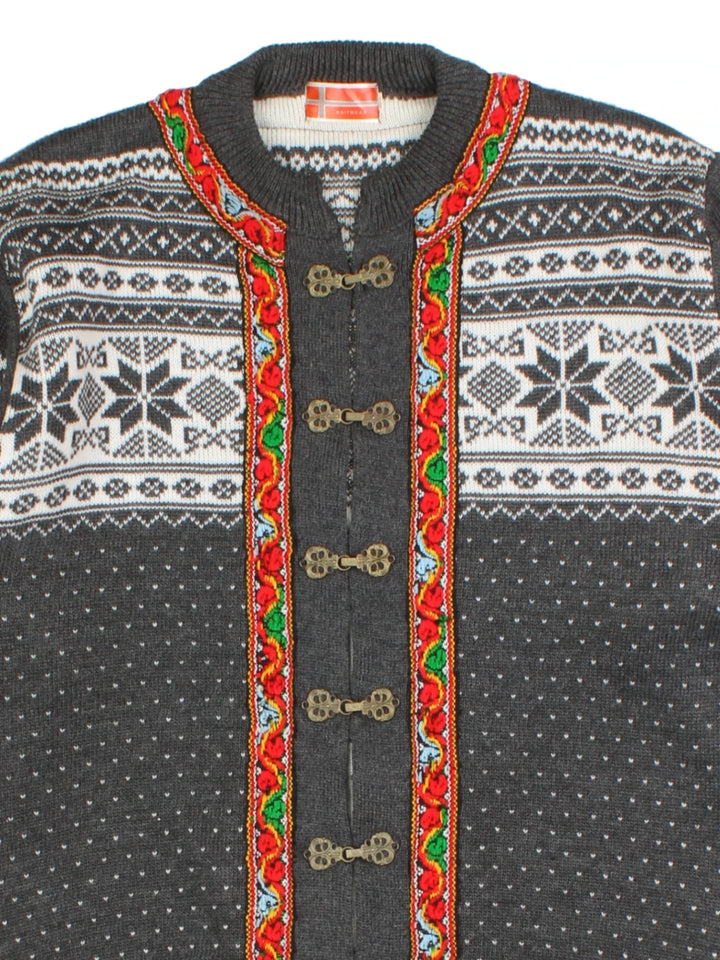 Nordic Fair Isle Cardigan (Size XL)