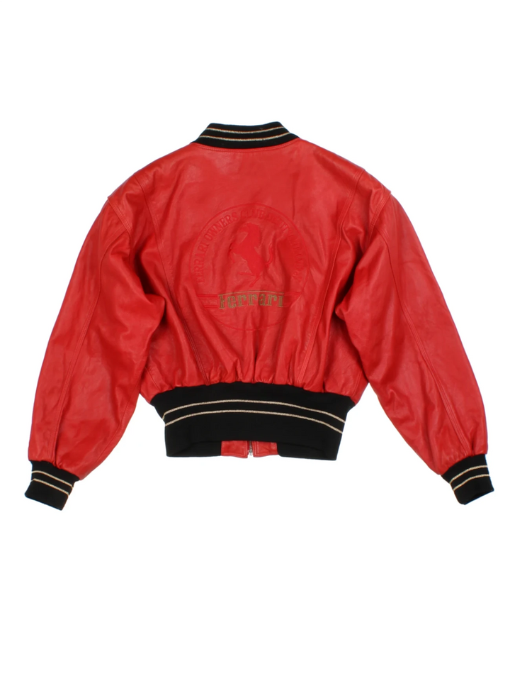 Otto Kern Ferrari Leather Bomber Jacket (Size M)