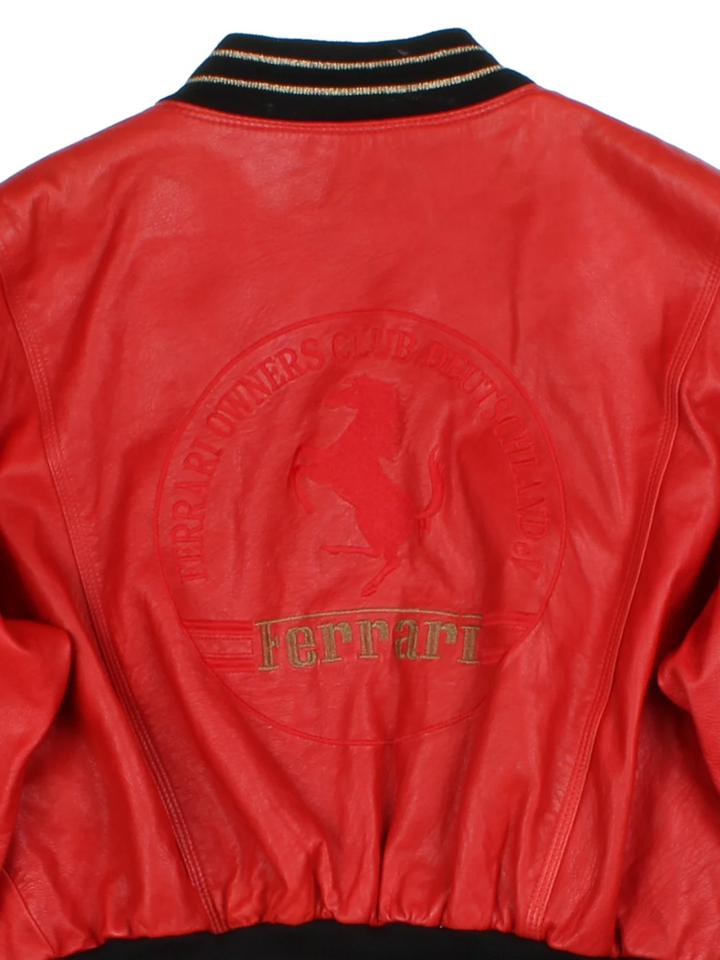 Otto Kern Ferrari Leather Bomber Jacket (Size M)