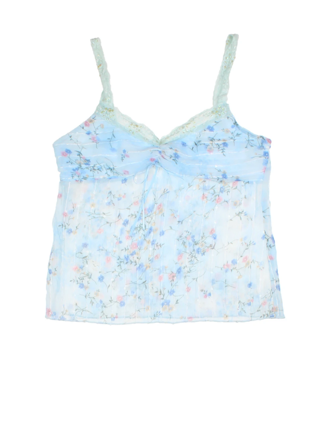 Y2K Floral Cami Top (Size XS)
