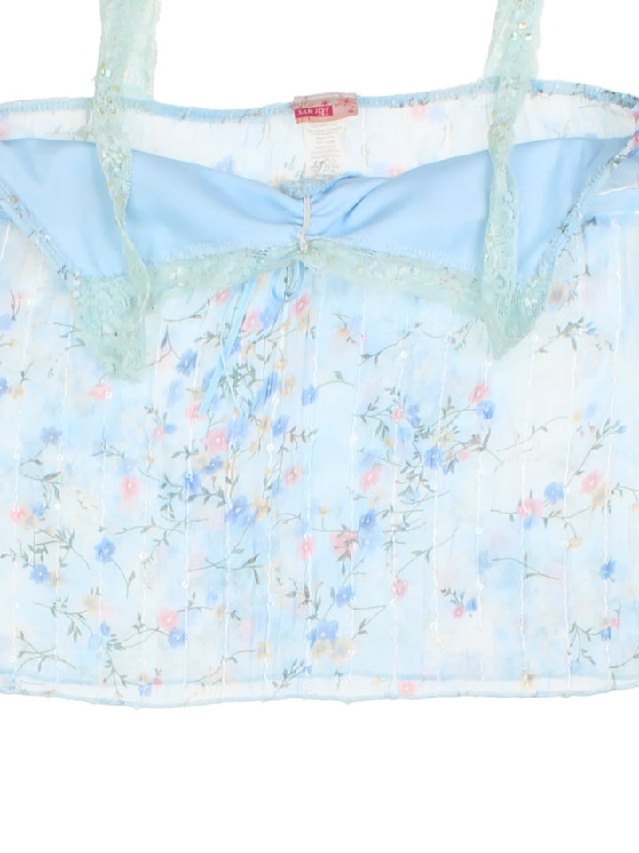 Y2K Floral Cami Top (Size XS)