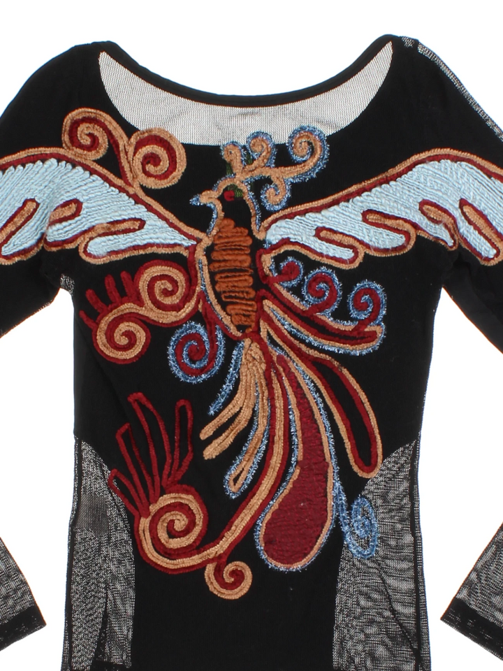 Y2K Save The Queen Embroidered Top (Size M)