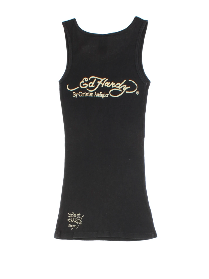 Y2K Ed Hardy Graphic Top (Size S)