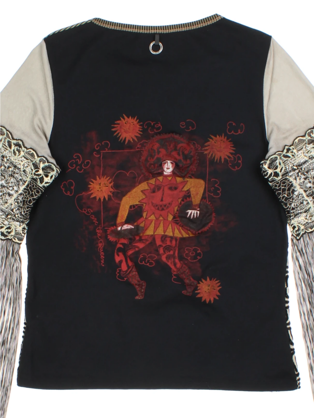 Y2K Save The Queen Graphic Top (Size L)