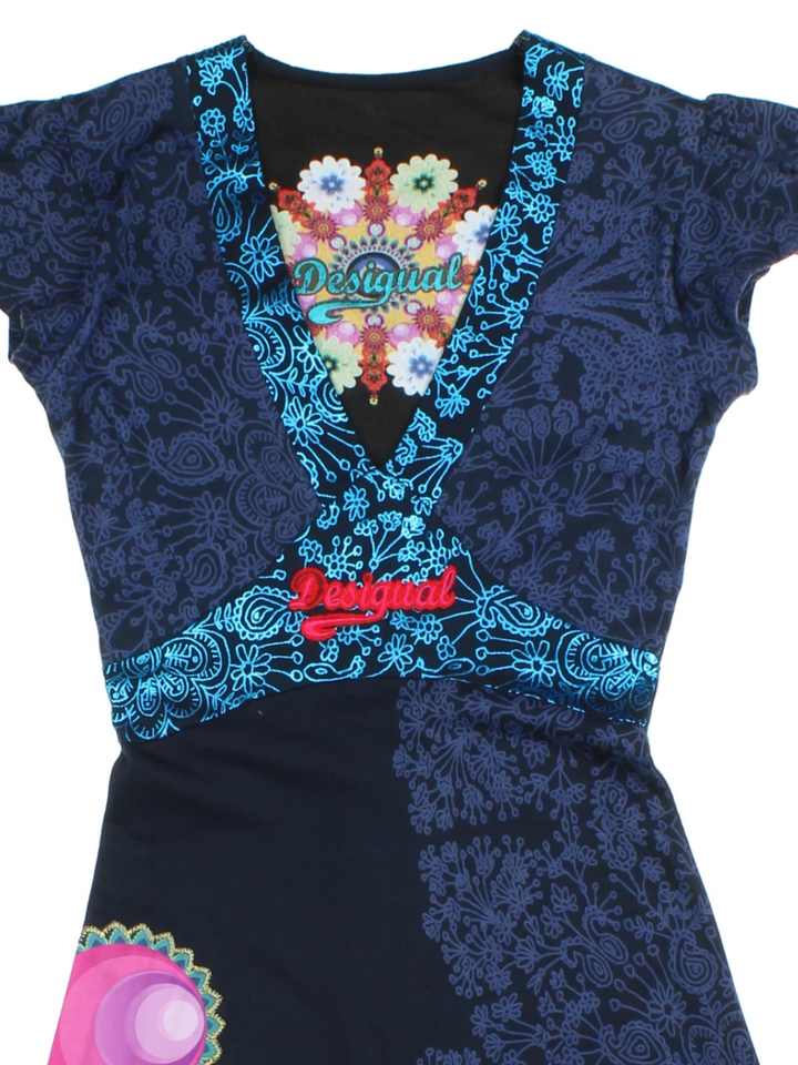 Y2K Desigual Floral Mini Dress (Size XS)