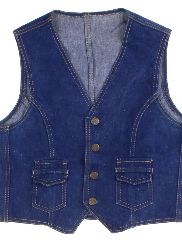 70s Denim Waistcoat (Size XS)