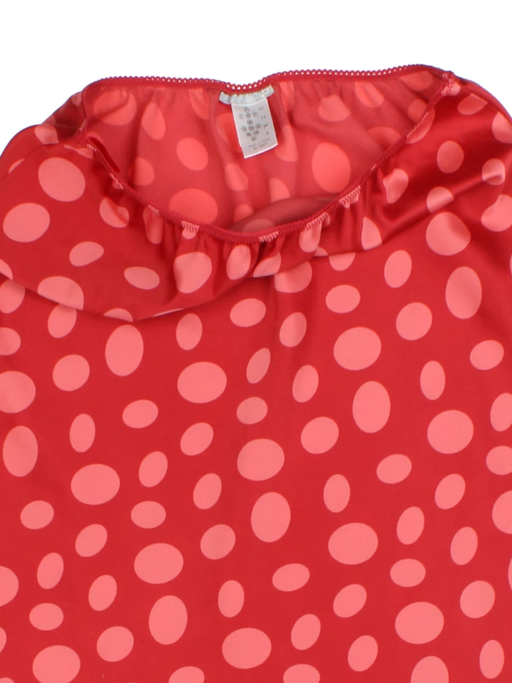 Y2K Polka Dot Midi Skirt (Size M)