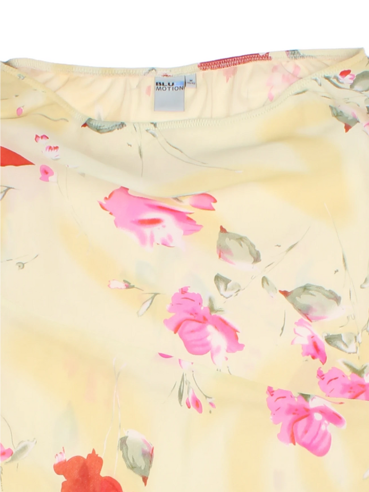Y2K Asymmetrical Floral Mini Skirt (Size L)