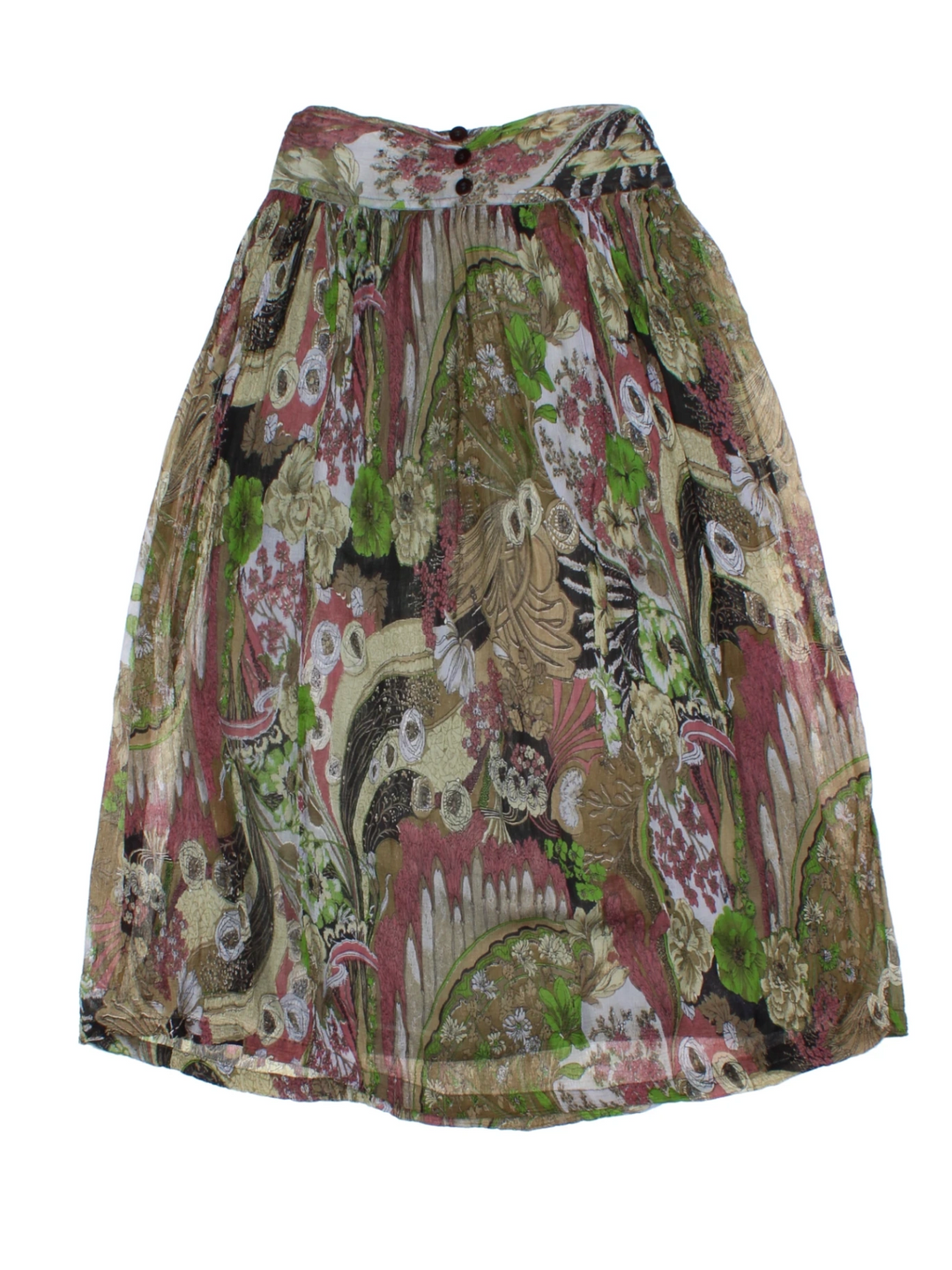 Floral Midi Skirt (Size S)