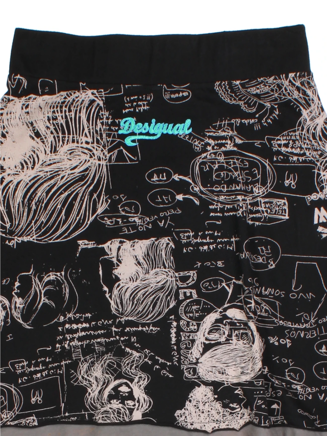 Y2K Desigual Graphic Mini Skirt (Size L)