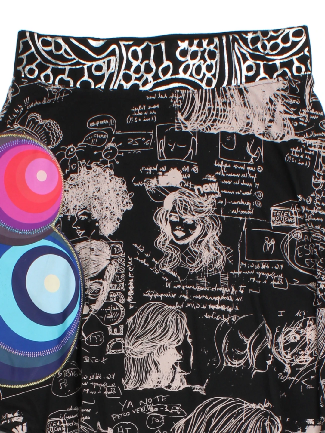 Y2K Desigual Graphic Mini Skirt (Size L)