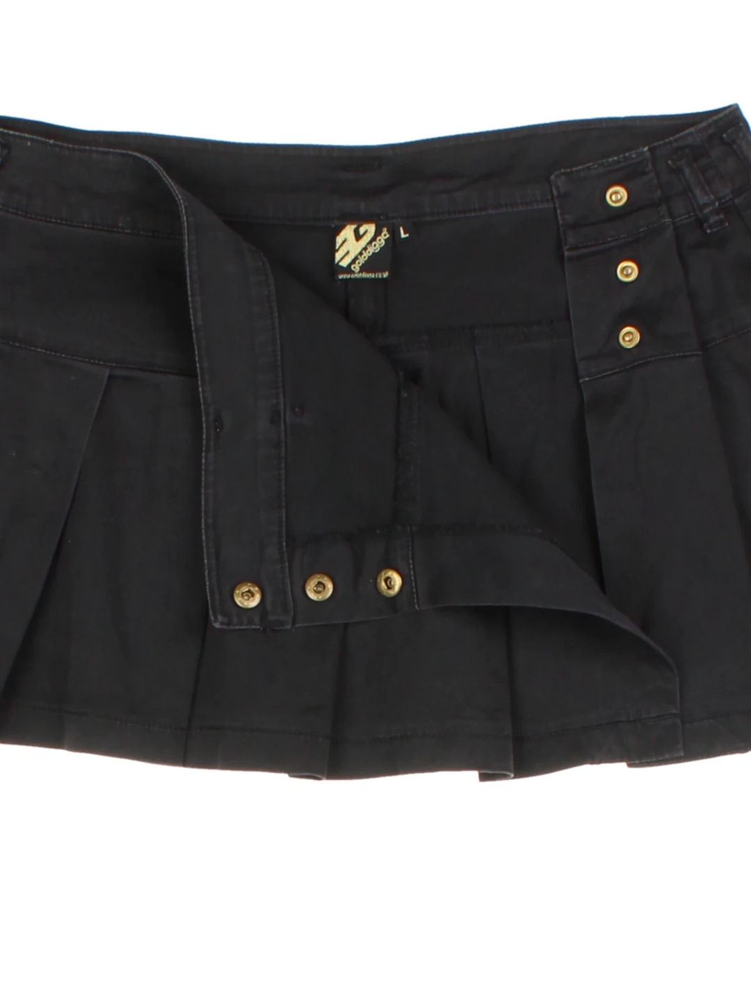 Y2K Golddigga Pleated Mini Skirt (Size M)