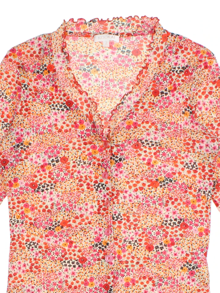 Y2K Kookai Floral Blouse (Size M)