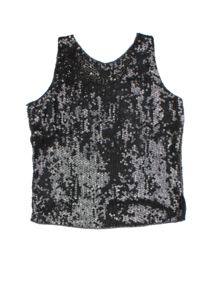 Y2K Tiger Sequin Top (Size S)