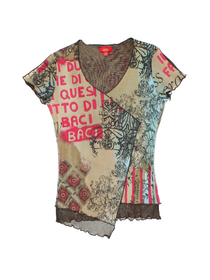 Y2K Nina Kalio Mesh Top (Size S)