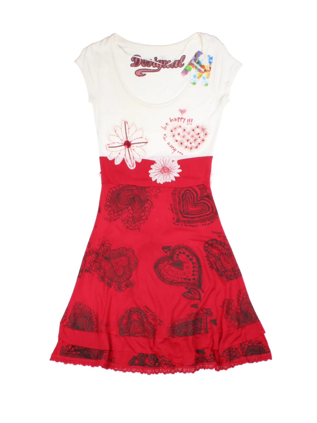 Y2K Desigual Patterned Mini Dress (Size S)
