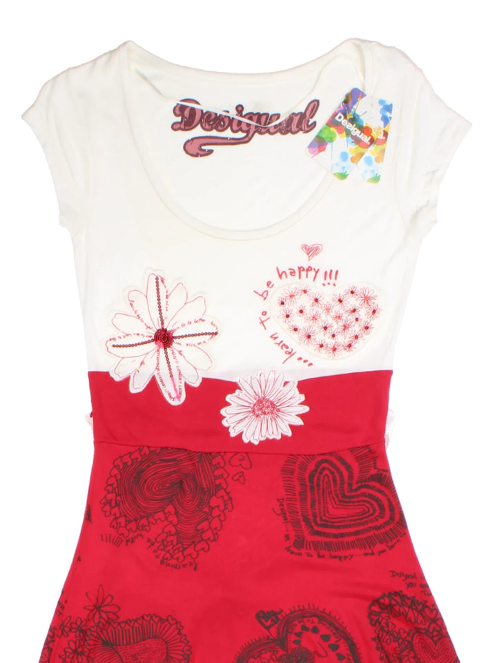 Y2K Desigual Patterned Mini Dress (Size S)