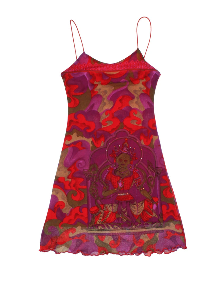Y2K Spaghetti-Strap Mini Dress (Size S)