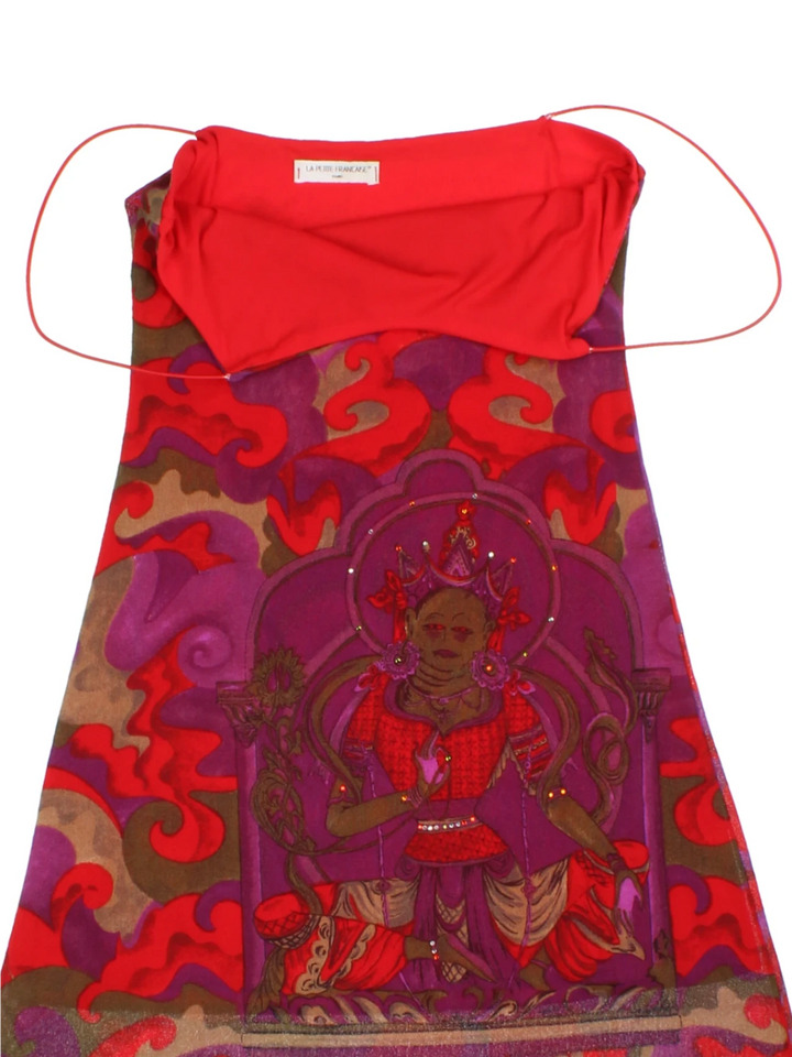 Y2K Spaghetti-Strap Mini Dress (Size S)
