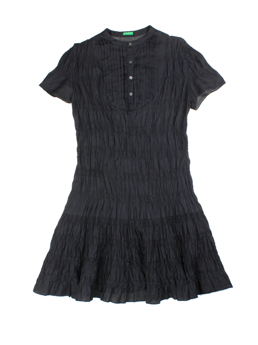 Y2K Benetton Ruched Mini Dress (Size L)