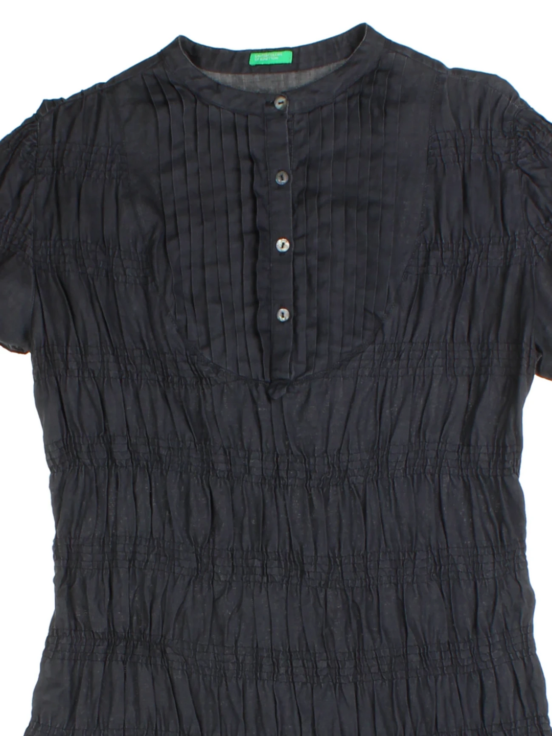 Y2K Benetton Ruched Mini Dress (Size L)
