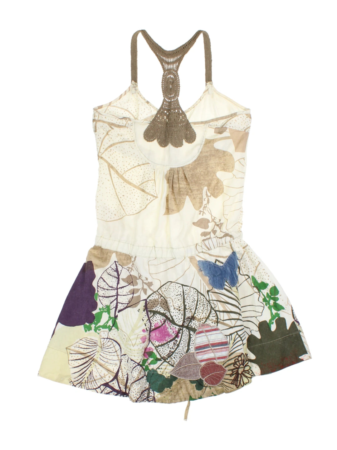 Y2K Desigual Linen Mini Dress (Size S)