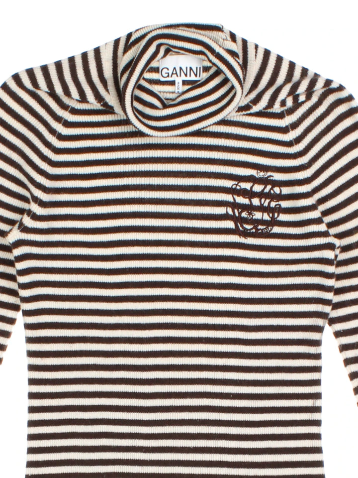 Ganni Stripe Roll Neck (Size M)