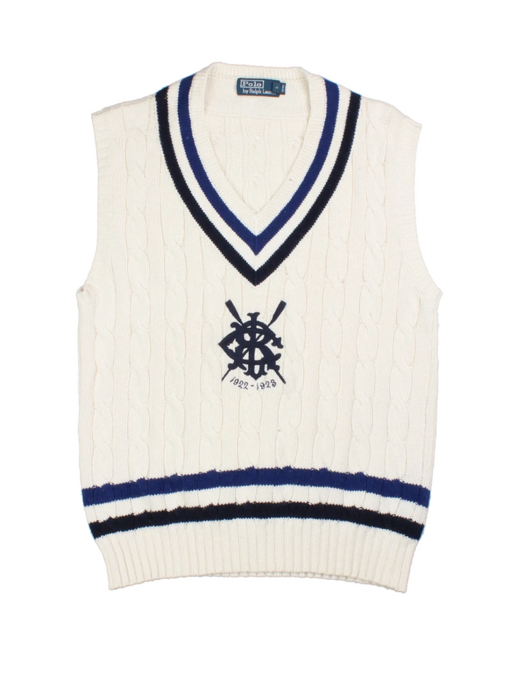 Ralph Lauren Wimbledon Cable Knit Vest (Size L)