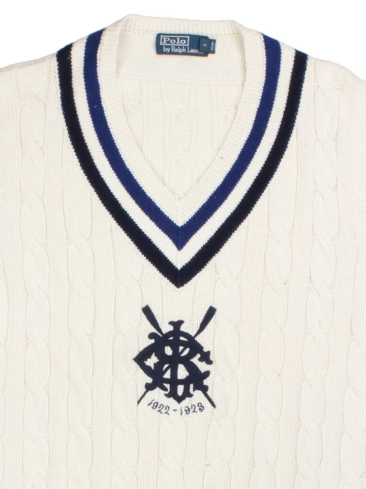 Ralph Lauren Wimbledon Cable Knit Vest (Size L)