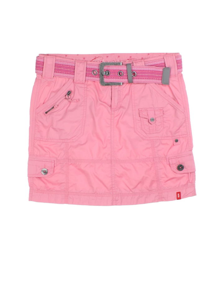 Y2K Belted Mini Skirt (Size M)