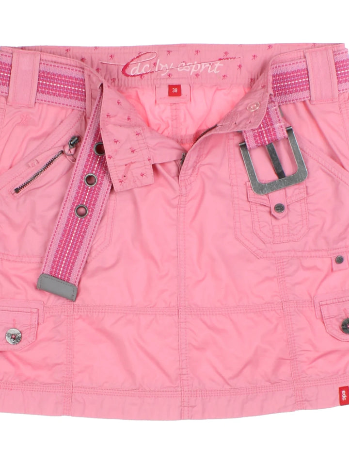 Y2K Belted Mini Skirt (Size M)