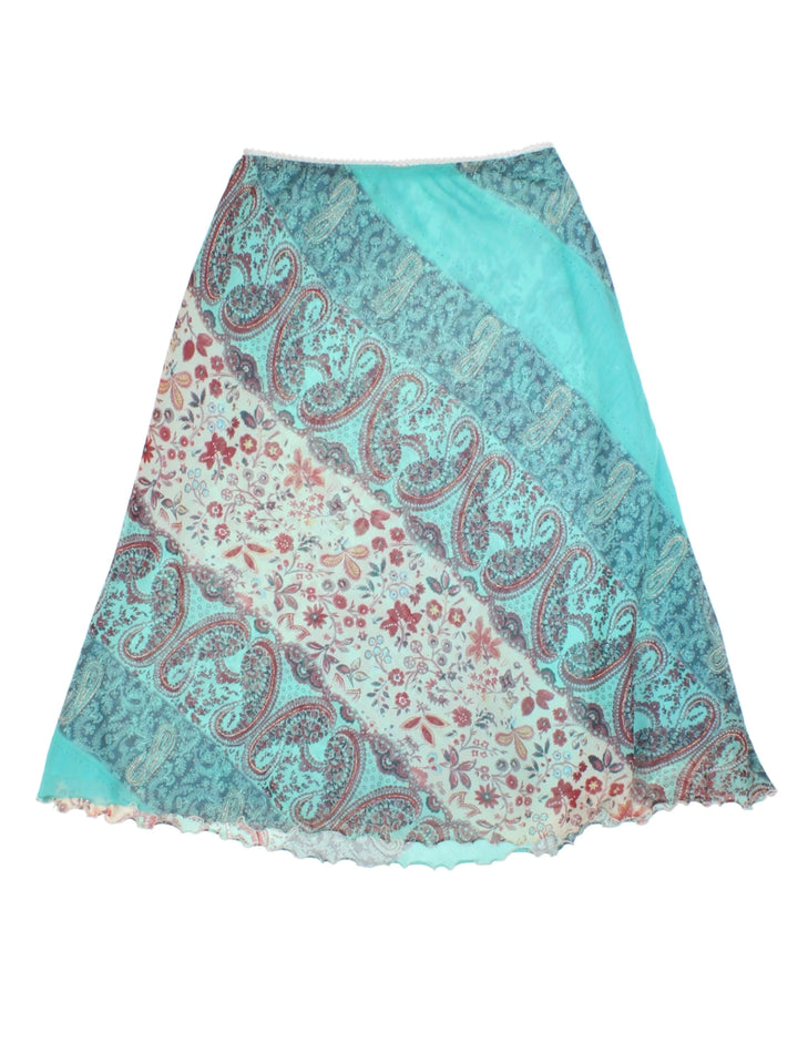 Y2K Paisley Midi Skirt (Size M)