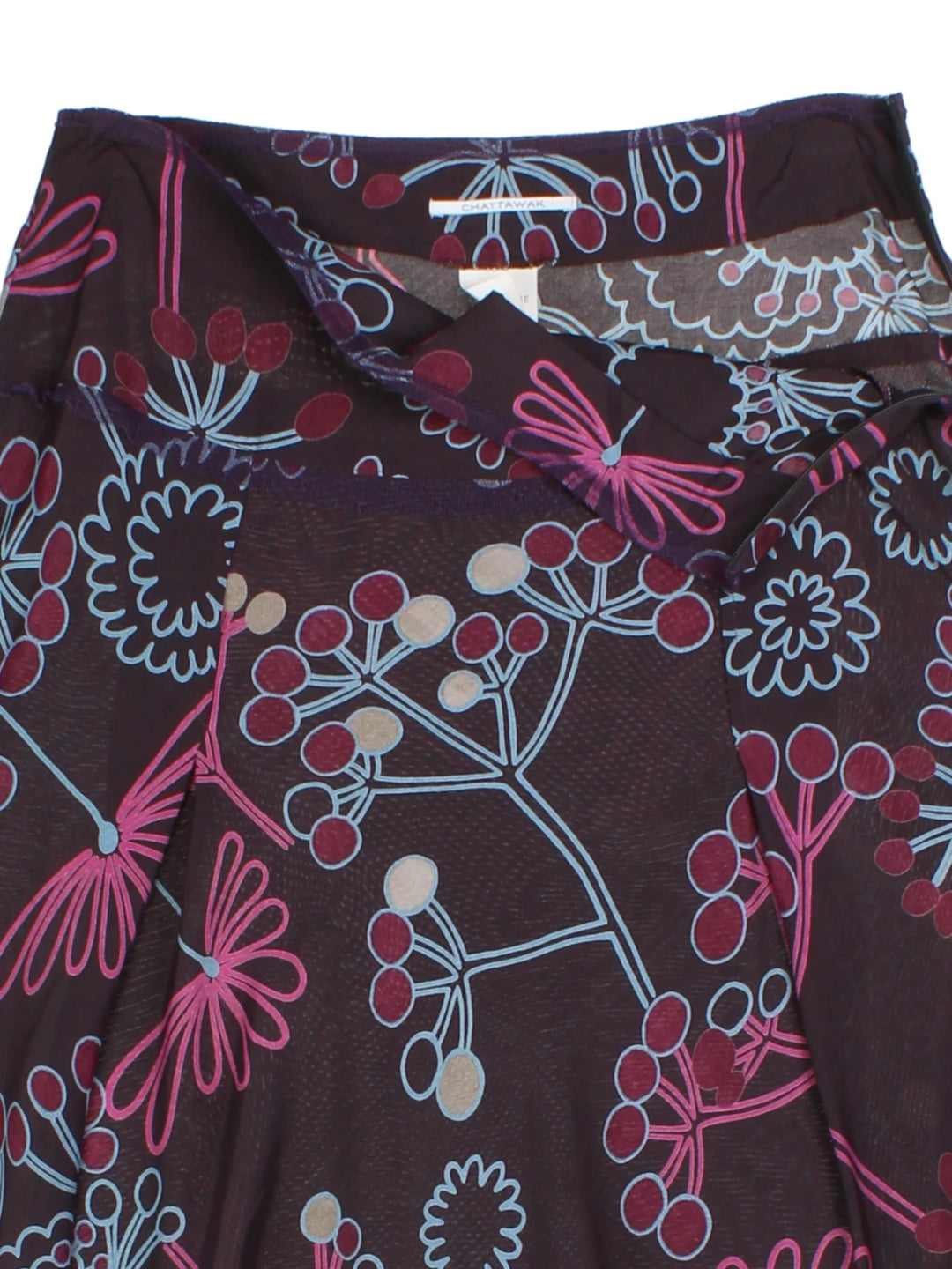 Y2K Patterned Midi Skirt (Size S)