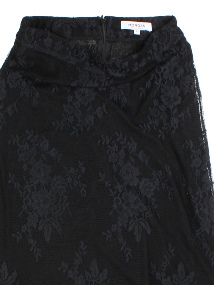 Y2K Morgan Lace Midi Skirt (Size XS)