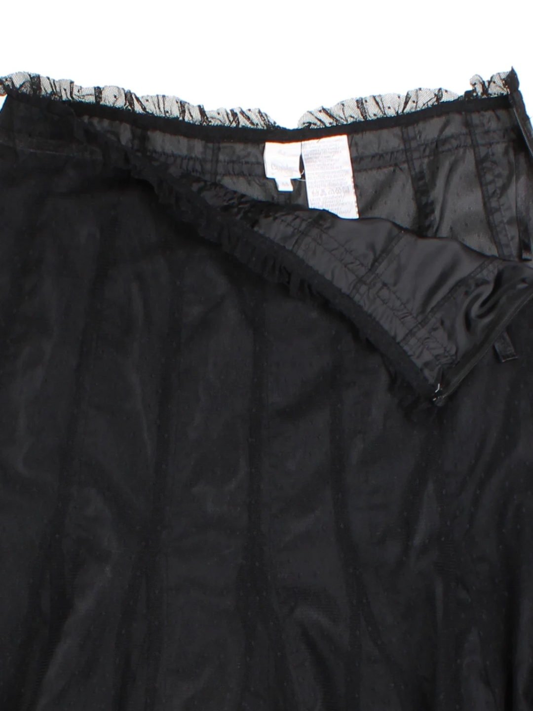 Y2K Sheer Layered Midi Skirt (Size L)