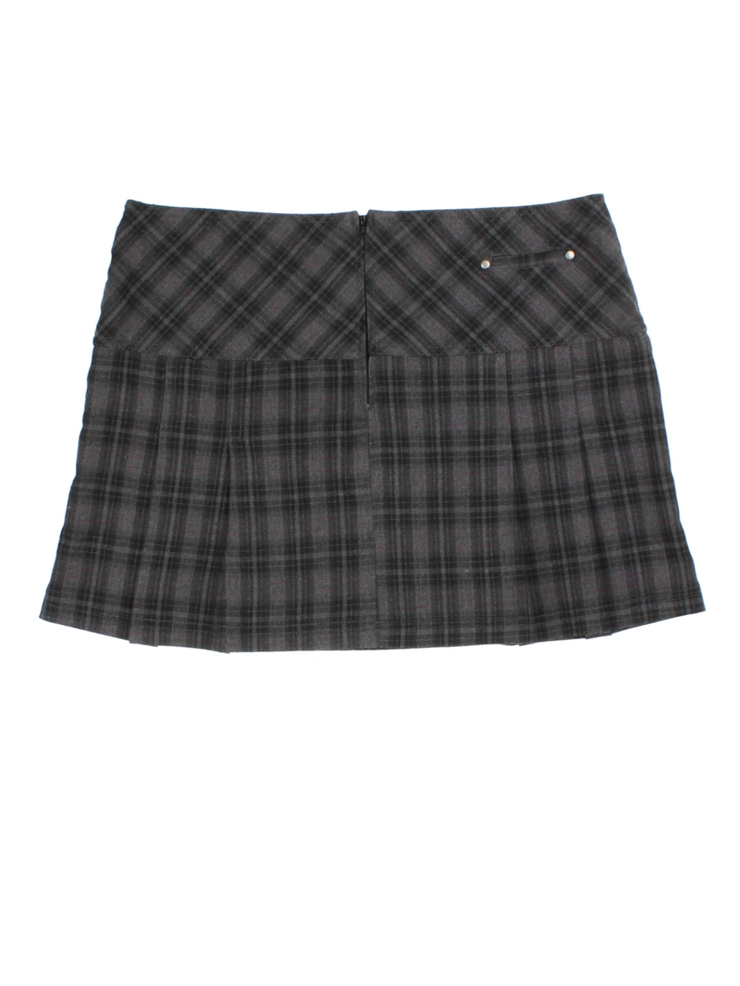 Y2K Plaid Mini Skirt (Size L)