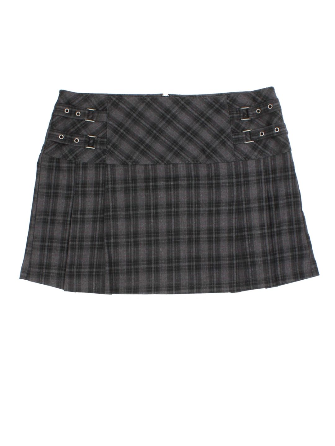 Y2K Plaid Mini Skirt (Size L)